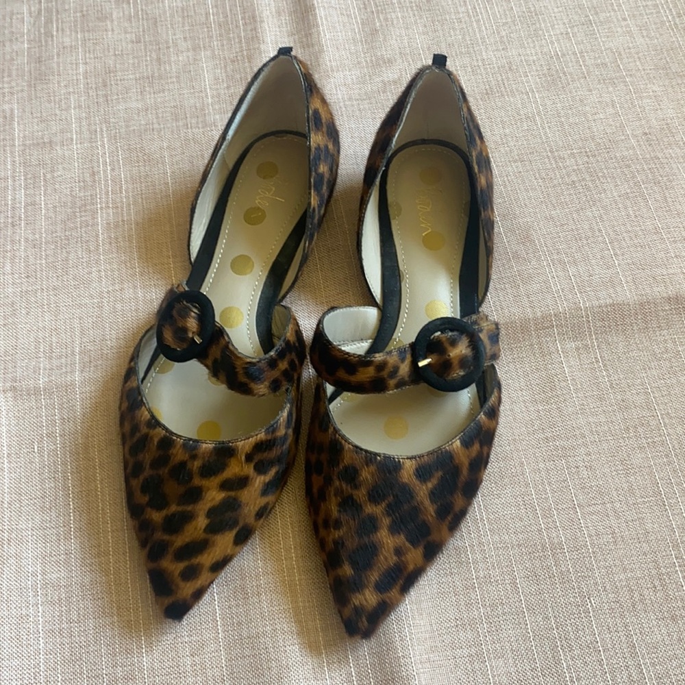 Boden Evie Leopard Print Flats size 38.5